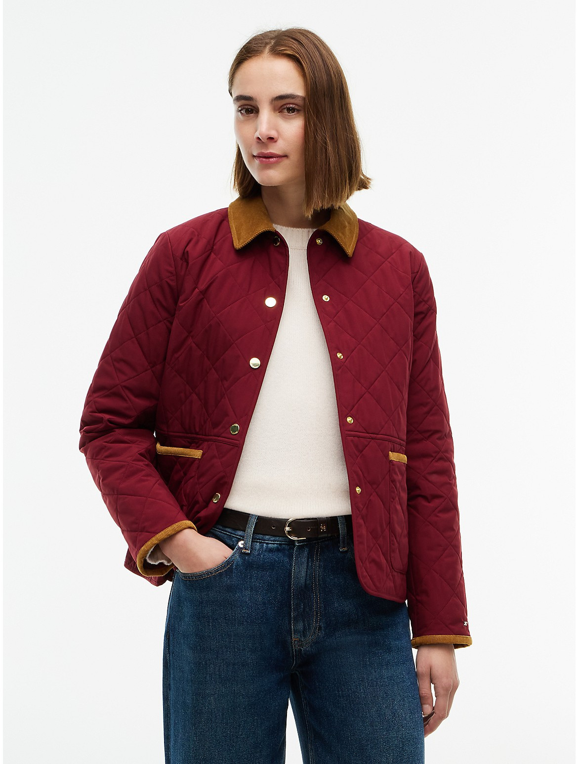 Tommy Hilfiger Women's Quilted Jacket - Burgundy - S | Tommy Hilfiger (US)