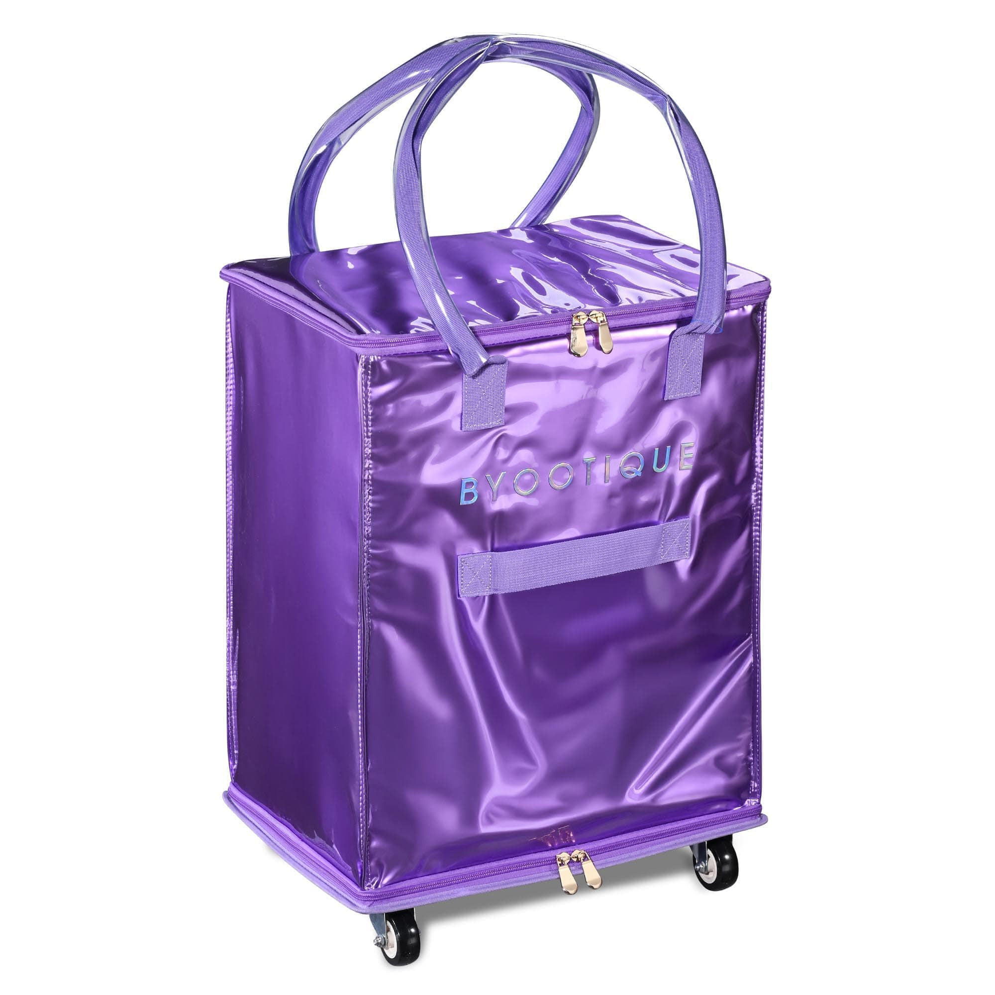 Yescom Byootique 16 inch Rolling Tote Bag Grocery Bag on Wheels Shopping Trolley DuskViolet Leather in Purple | 12RTB001-16IN-05-LO | Lowe's