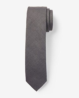 Narrow Textured Gray Tie | Express
