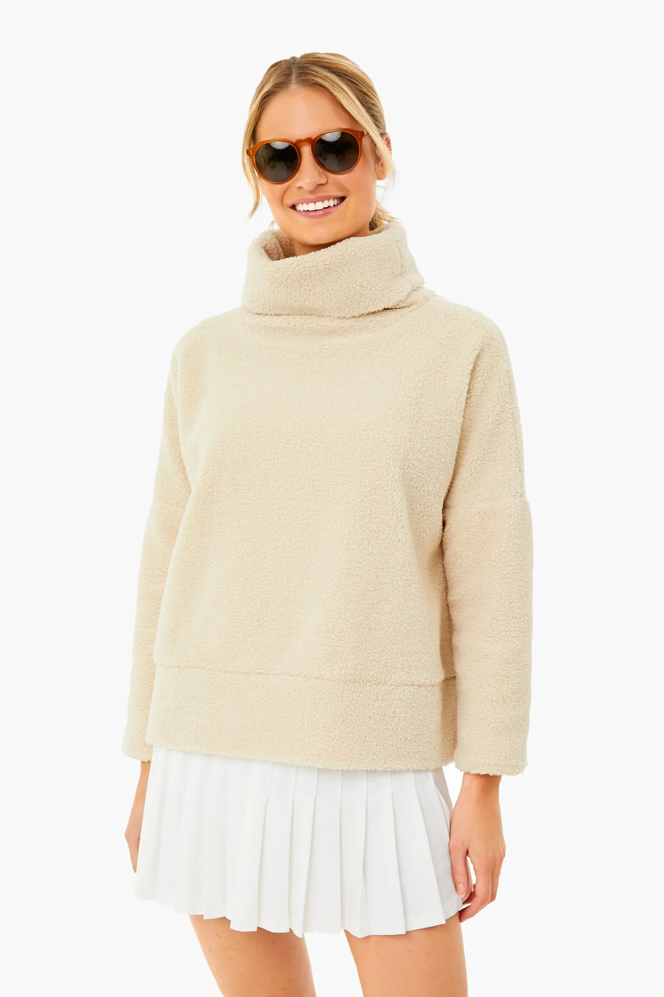 Tan Teddy Fleece Rollins Pullover | Tuckernuck (US)