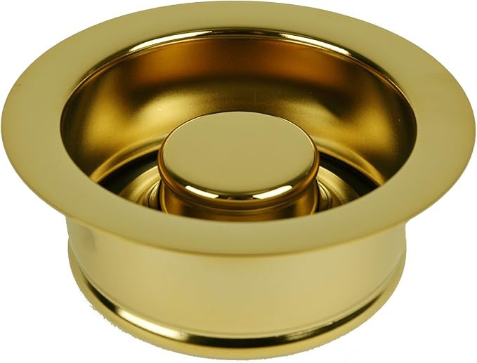 ISE Garbage Disposal Flange Drain Solid Brass with Stopper (Polished Brass) | Amazon (US)