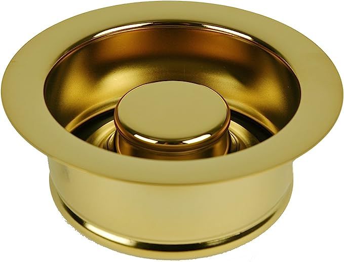 ISE Garbage Disposal Flange Drain Solid Brass with Stopper (Polished Brass) | Amazon (US)