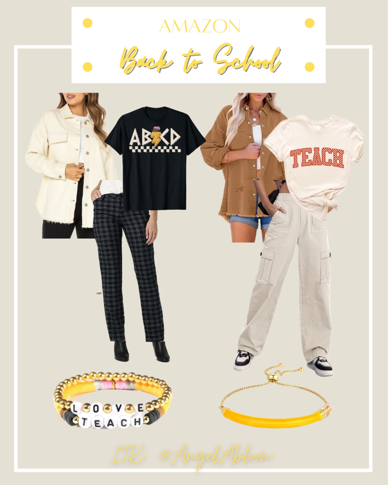 Teacher outfits for back to school! ✏️


#amazon #amazonteacher #amazonfinds #teacheroutfit #teacherootd #teacherfit #amazonteacher #backtoschool #teacherstyle #teacherfashion #teachertee

#LTKBacktoSchool #LTKFind #LTKSeasonal