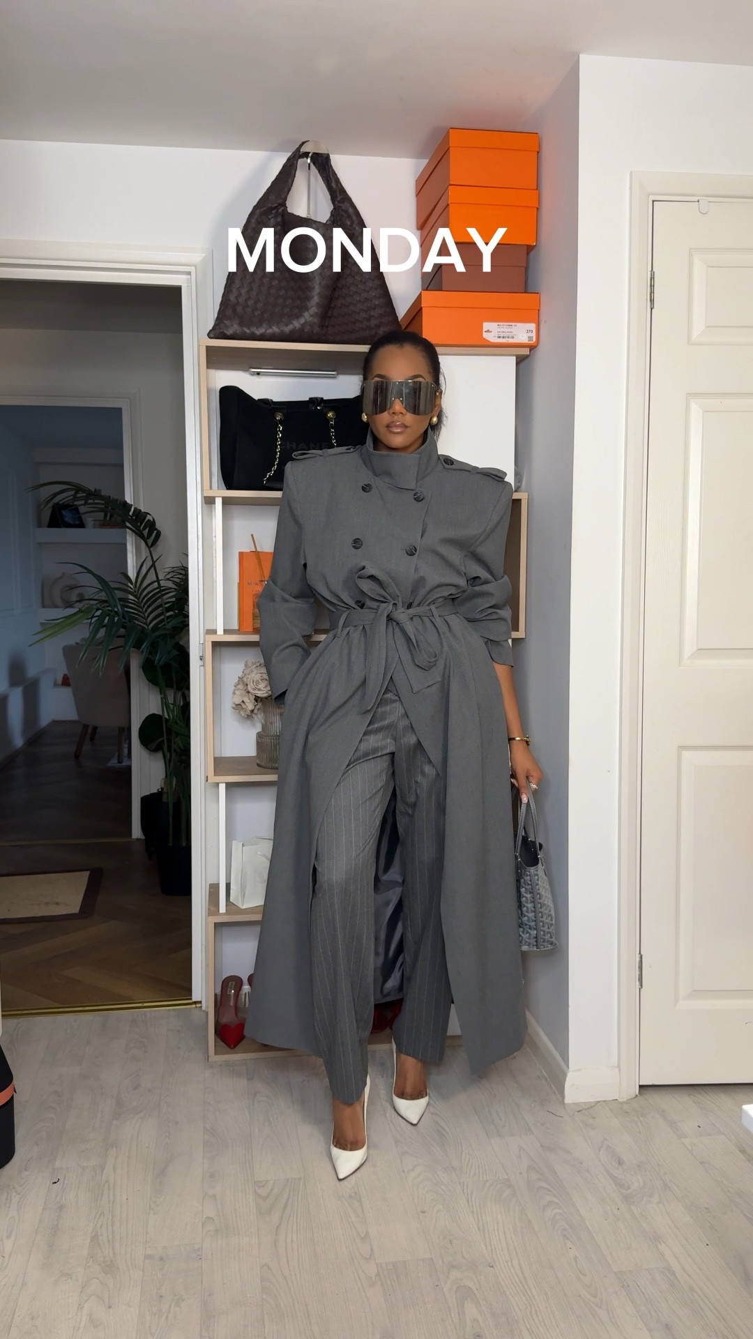 A week in outfits, workwear, pinstripe trousers, trench coat, blazer, Zara, mango, COS, meshki, revolve, ASOS, new look, river island, bershka, 

#LTKFashionMonth #LTKworkwear #LTKstyletip