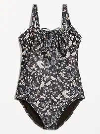 Cinched-Tie One-Piece Swimsuit | Old Navy (US)