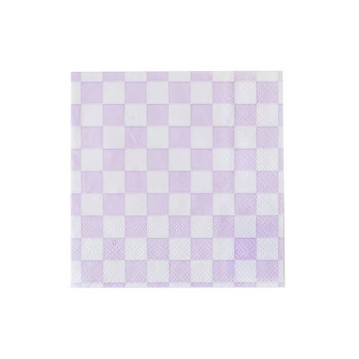 Jollity & Co. - Check It! Purple Posse Cocktail Napkins - Pack of 20 Paper Napkins | Target