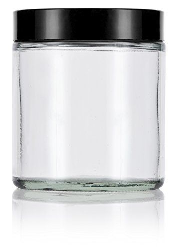 Clear Thick Glass Straight Sided Jar - 4 oz / 120 ml (3 pack) + Spatulas and Labels | Amazon (US)