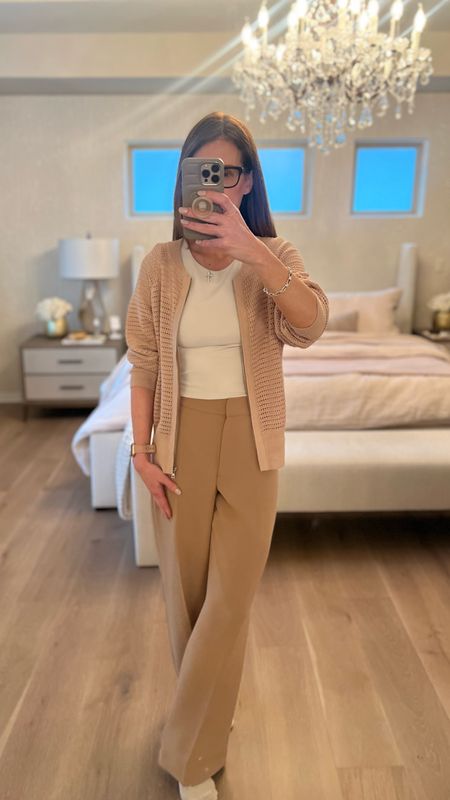 Neutral Work Outfit for Spring and Summer. 

Varley. Aritzia. Body con. Dress pants. Contour. Classic style. Modest clothing  

#LTKstyletip #LTKworkwear #LTKVideo