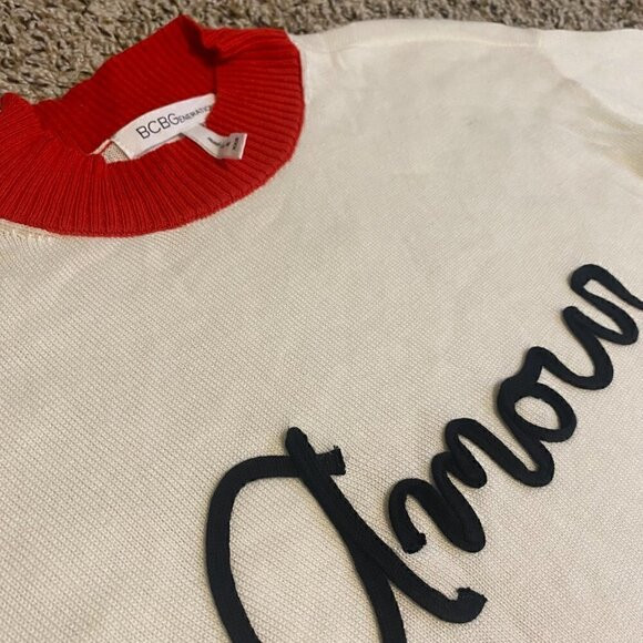 BCBGeneration XXS white long sleeve amour sweater | Poshmark