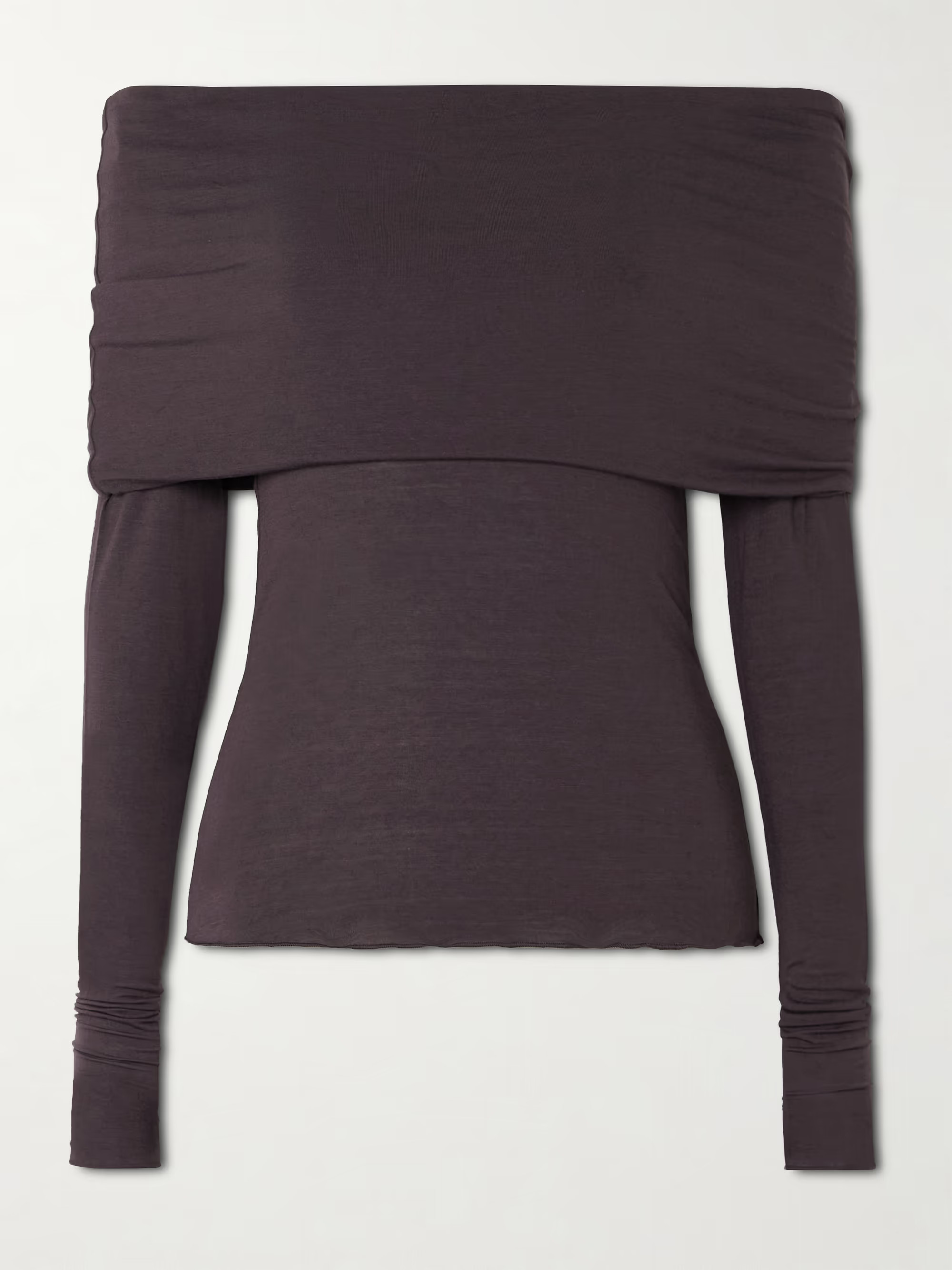 Modal-Blend Off-Shoulder Long-Sleeve Top – Schulterfreies Oberteil aus einer Modalmischung – ... | NET-A-PORTER (UK & EU)
