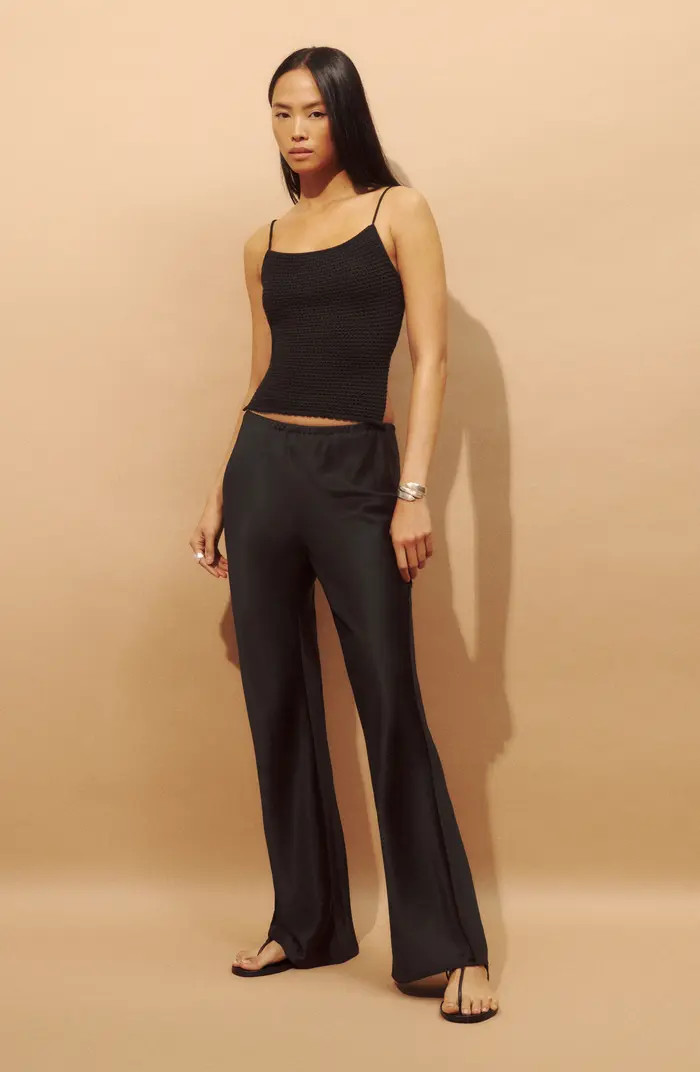 Gale High Waist Satin Pants | Nordstrom