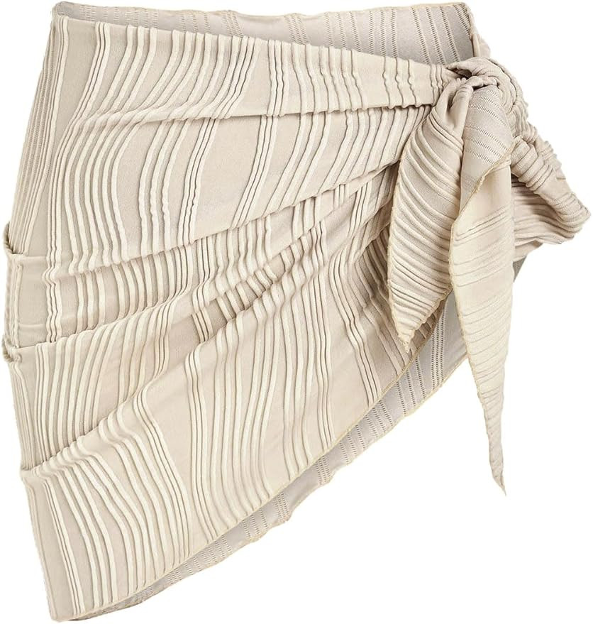 ZAFUL Women's Sarong Coverups Beach Wrap Sheer Bikini Wraps Chiffon Cover Ups for Swimwear | Amazon (US)