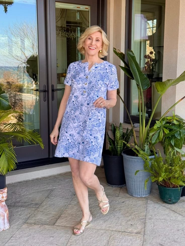 There’s something about a blue floral dress that just feels happy and effortless, especially this time of year. It’s feminine without being fussy, polished without trying too hard — exactly the kind of piece I reach for when I want to feel pretty and comfortable.

I think a lot of women over 50 shy away from florals because they worry they can look too sweet or old-fashioned, but the secret is choosing a modern silhouette and keeping the styling simple.

#LTKSeasonal #LTKgrwm #LTKootd