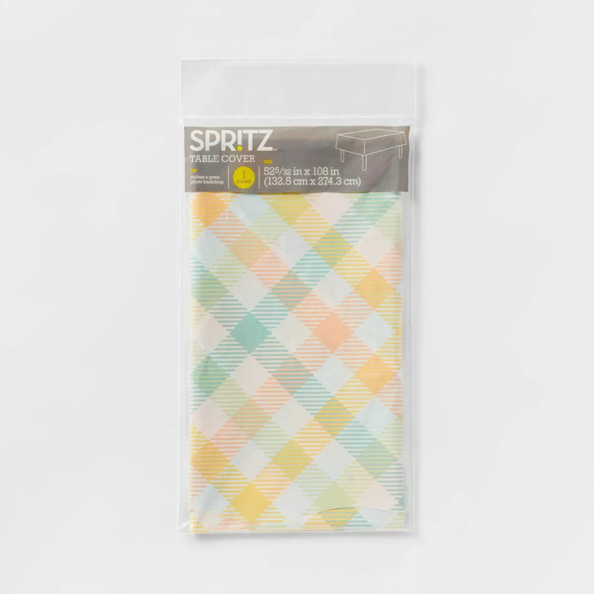 1ct Easter Pastel Gingham Plaid Table Cover - Spritz™ | Target