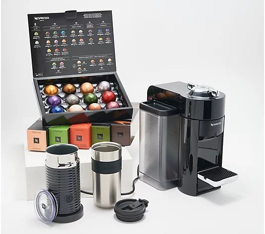 Nespresso Vertuo Espresso & Coffee Maker W/ 62 Capsules & Coffee Mug | QVC