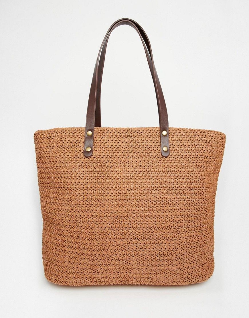 Vero Moda Straw Beach Bag - Tan | ASOS US