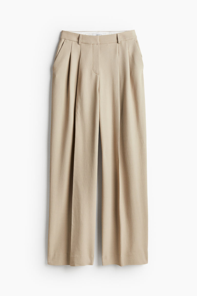 H & M - Wide-Leg Dress Pants - Beige | H&M (US + CA)
