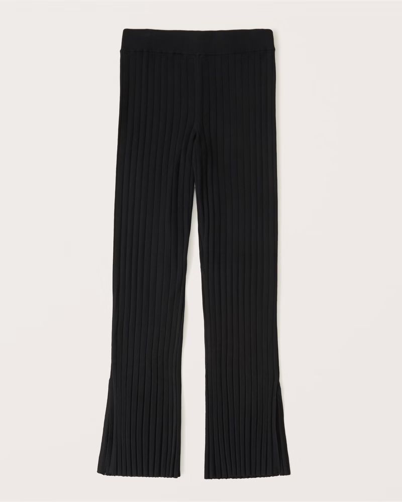Ribbed Flare Wide Leg Sweater Pant | Abercrombie & Fitch (US)