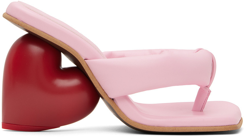 YUME YUME Pink & Red Love Mules | SSENSE