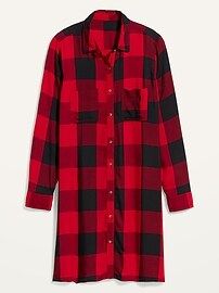 Plaid Twill Swing Shirt Dress for Women | Old Navy (US)