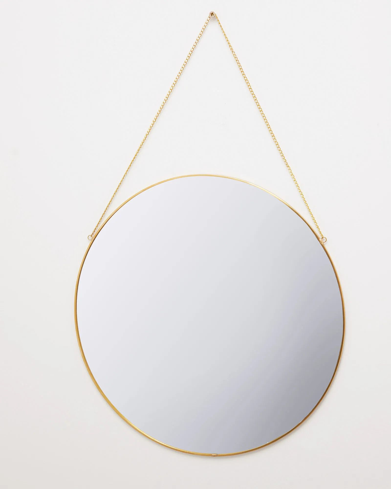 Circle Gold Hanging Wall Mirror Large | Oliver Bonas (Global)