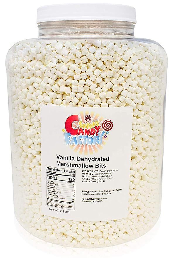 Vanilla Mini Dehydrated Marshmallows in Jar - Mini Marshmallow Bits for Hot Cocoa (2.5 Lbs) | Amazon (US)