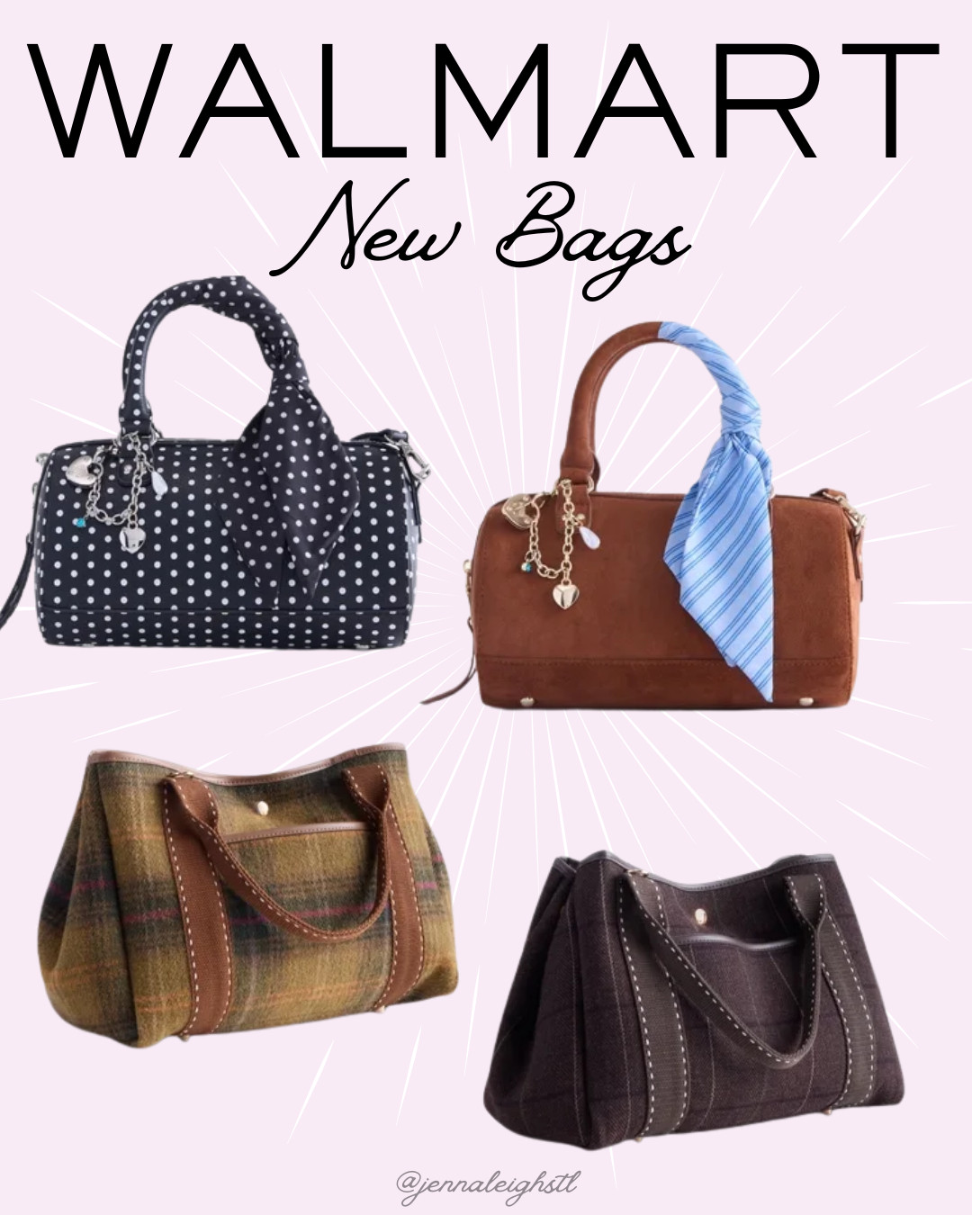 New bags at Walmart and I am loving all the fall vibes! 🍂 These Madden NYC small top zip handbags and Free Assembly plaid medium totes are both so cute. The perfect bags to start transitioning your wardrobe into fall! 

 #LTKootd #LTKSeasonal #LTKMidsize