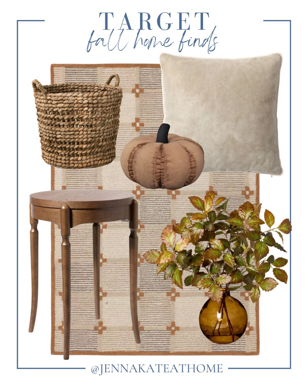 Target fall home finds include throw pillows, pumpkin pillow, arrangement, area rug, basket, and side table

Home decor, looks for less, styled home, fall home decor

#LTKSaleAlert #LTKHome #LTKSeasonal