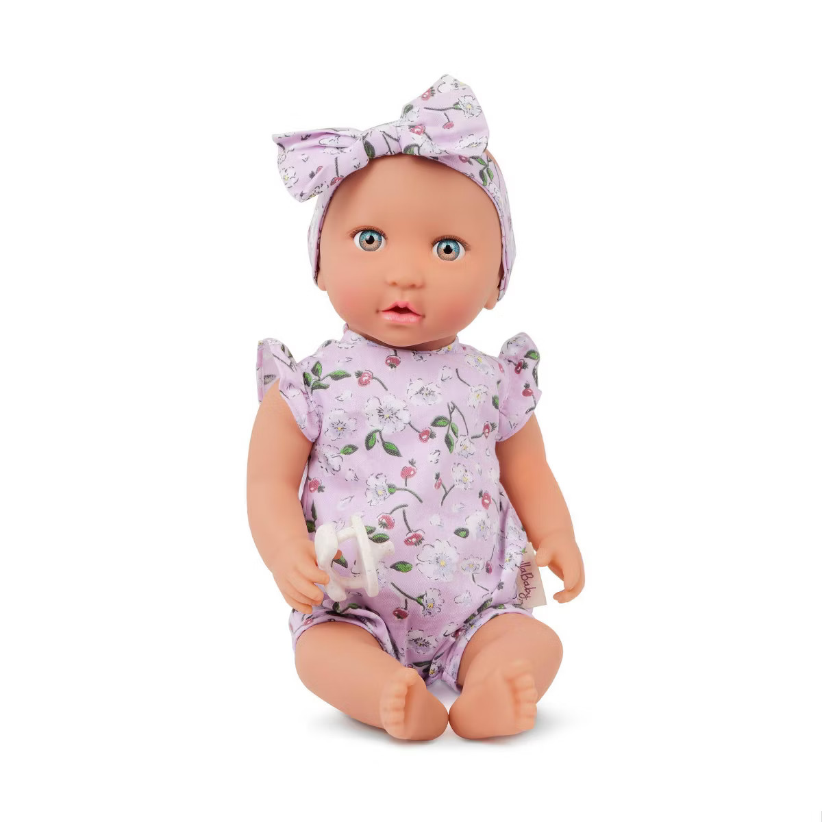 LullaBaby 14" Baby Doll with Floral Outfit & Pacifier - Blue Eyes: BPA-Free, Plastic & Polyester,... | Target