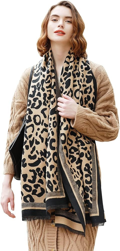 RIIQIICHY Pashmina Scarf Shawl and Wrap for Women Painting Printed Winter Large Long Scarves | Amazon (US)