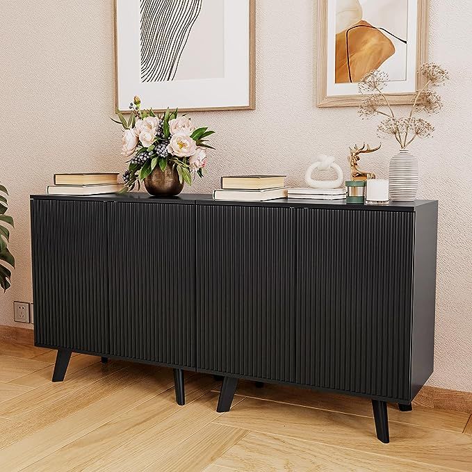 Modern Sideboard Buffet Cabinet Console Table, Accent Storage Cabinet Credenza Buffer Cabinet wit... | Amazon (US)