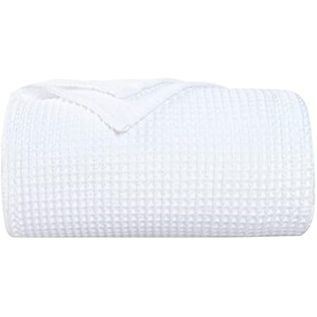 HBlife Premium 100% Cotton Blanket Queen Size, Soft Lightweight Breathable Waffle Weave Thermal Blan | Amazon (US)