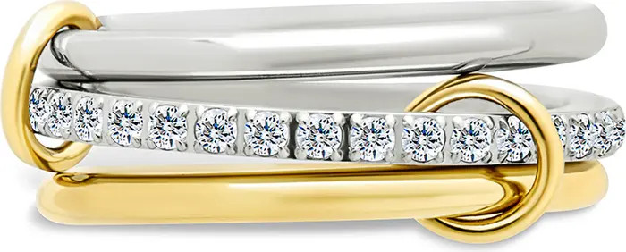 Edda Cubic Zirconia Statement Linked Stacking Ring | Nordstrom Rack