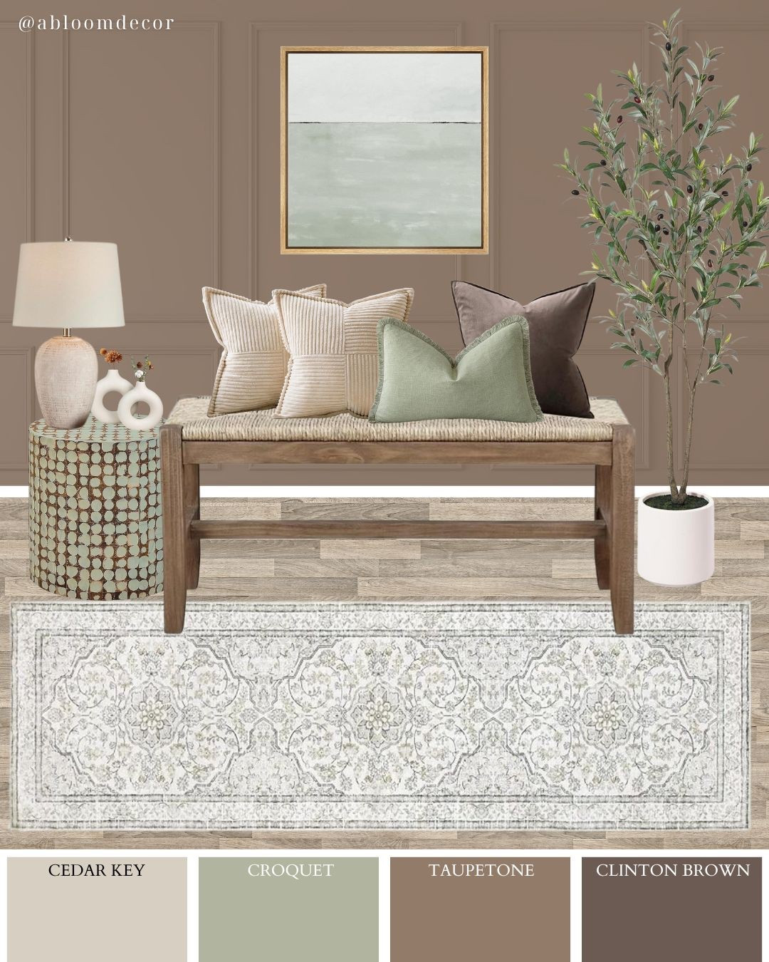 Soft Green and Earthy Neutral Modern Entryway Idea

#LTKHome