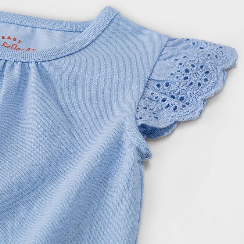 Baby Girls' Eyelet Bodysuit - Cat & Jack™ Periwinkle Blue | Target