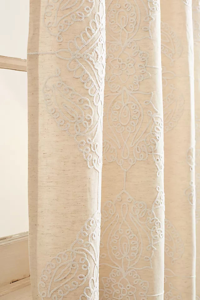 Embroidered Gretta Curtain | Anthropologie (US)