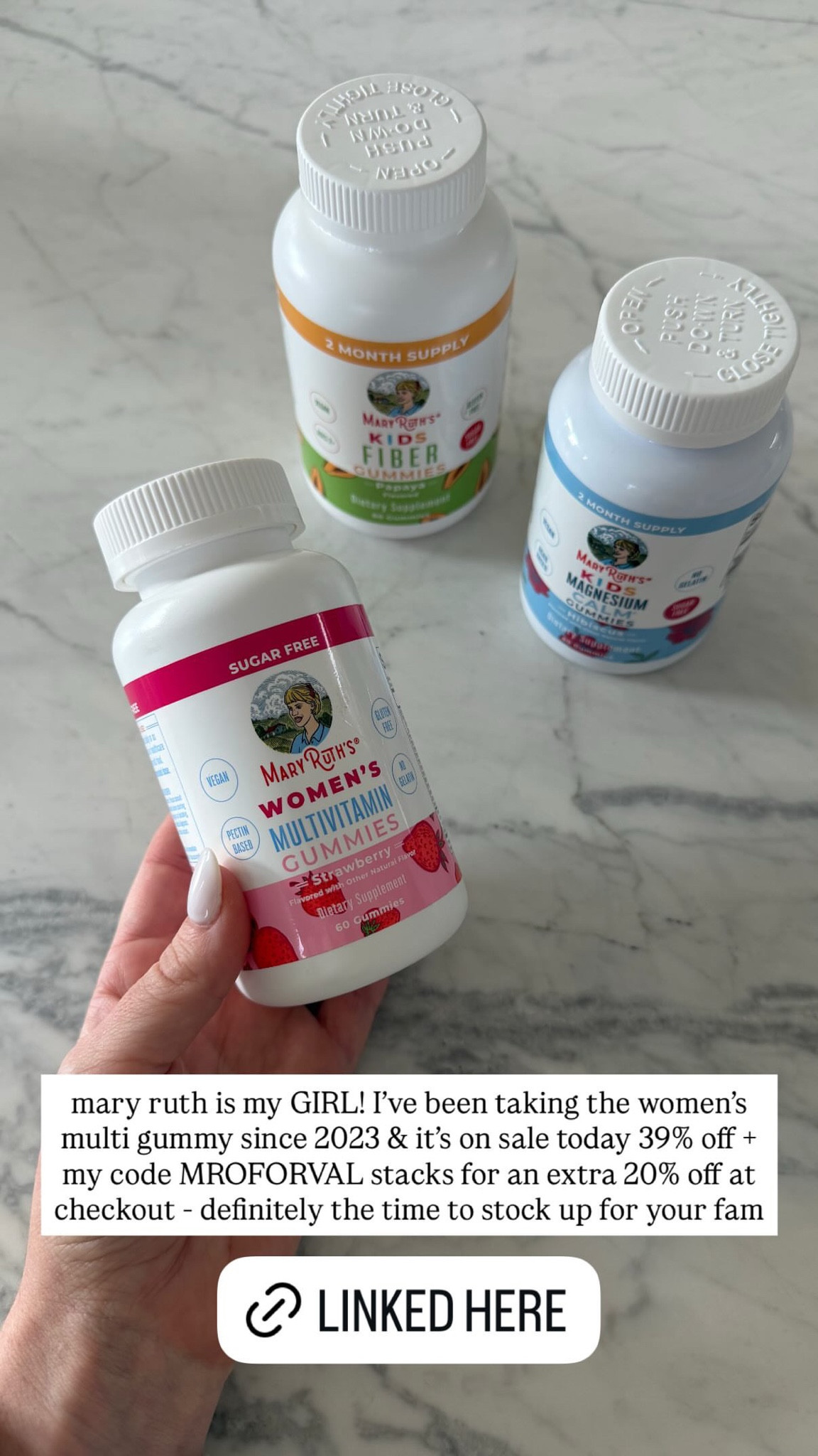 mary ruth is my GIRL! I've been taking the women's multi gummy since 2023 & it's on sale today 39% off + my code MROFORVAL stacks for an extra 20% off at checkout - definitely the time to stock up for your fam

#LTKmomlife #LTKSaleAlert #LTKselfcare
