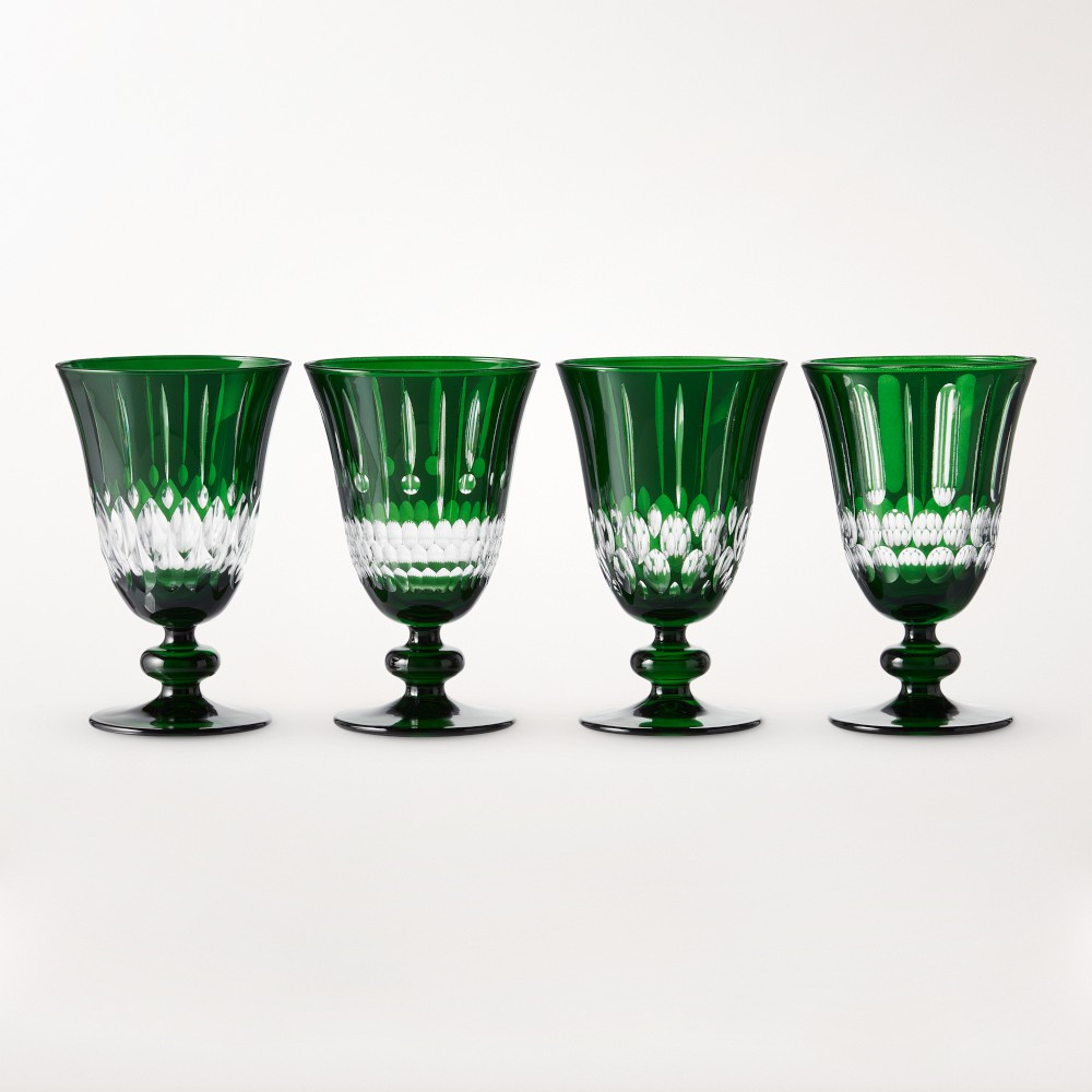 Wilshire Jewel Cut Mixed Goblets, 9-oz, Set of 4 | Williams-Sonoma