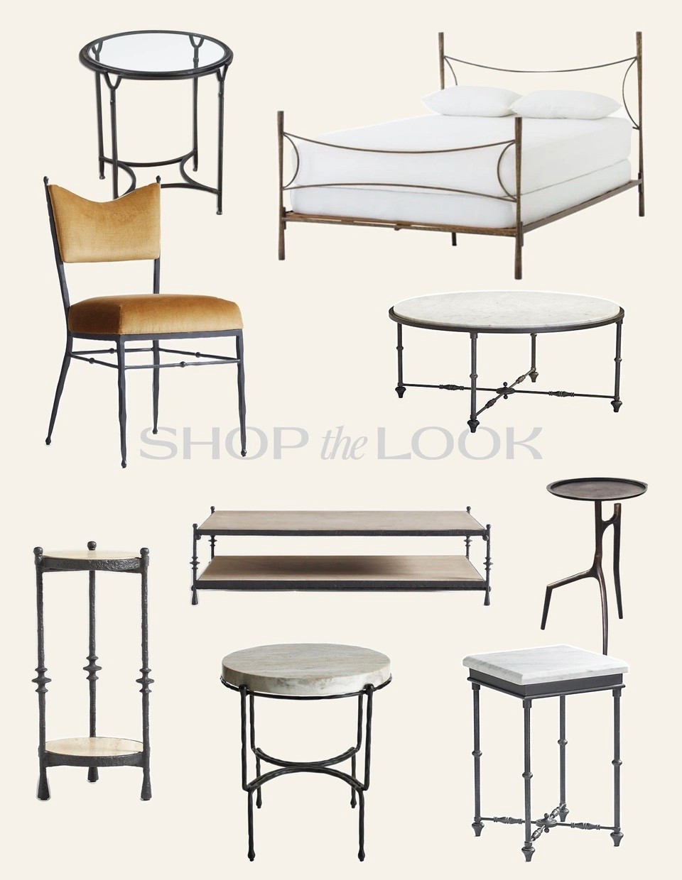 Diego Giacometti inspired furniture finds, sculptural bronze tables, metal bed frame, stone and iron coffee table, iron side tables, sculptural accent tables

#LTKStyleTip #LTKHome