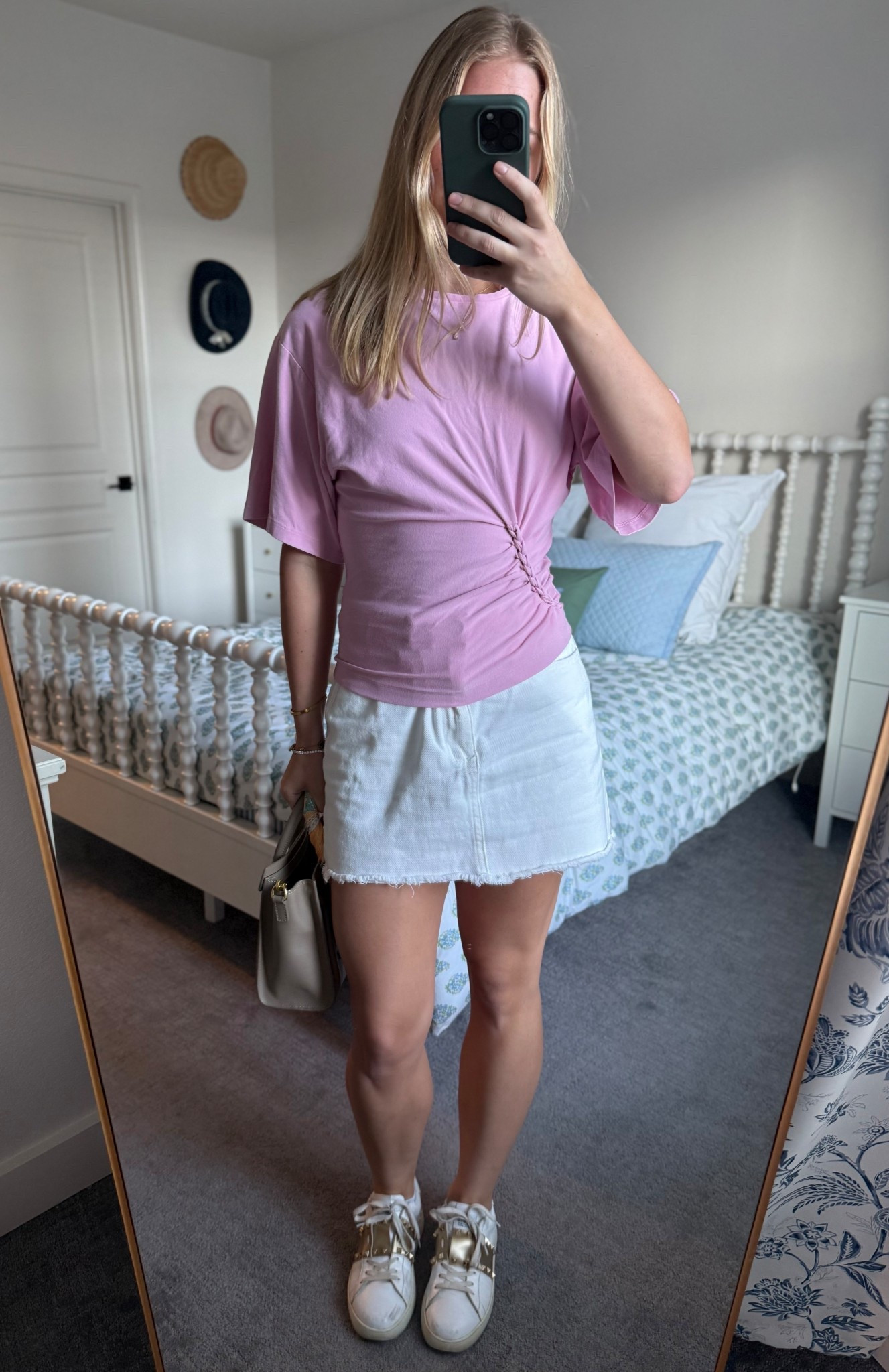 Spring Look

White skirt
Short white skirt
White denim skirt
Celine bag
Celine purse
Celine nano luggage
Tan bag
Tan purse
Beige purse
Beige bag
Valentino sneakers
White sneakers
Rockstud sneakers
Spring outfit
Spring style
Summer outfit
Summer style
Girly outfit
Cute casual outfit
Lunch outfit
Weekend outfit
Brunch outfit
Girls day outfit
Casual outfit
Studded shoes
IRO ALIZEE TOP
IRO top
Fashionpass
Pink top
Short sleeve tee
Short sleeve top
Pink shirt
Pink tshirt
Fun shirt
Fun tshirt
Cool shirt
Statement shirt
Detailed top
Comfy top
Tshirt

#LTKFindsUnder100 #LTKStyleTip