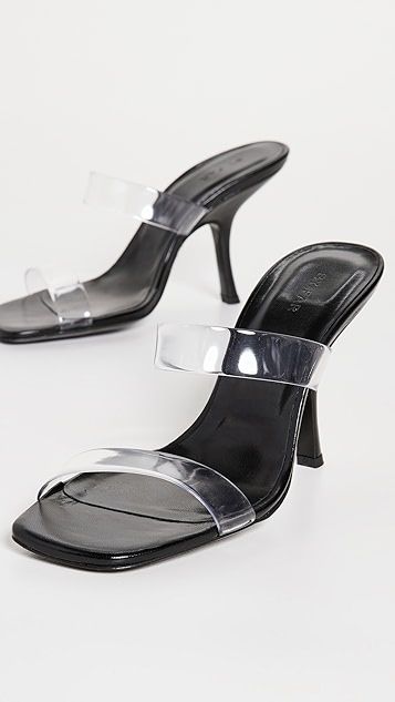 Clara Black Gloss Leather Sandals | Shopbop
