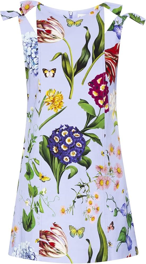 Amazon.com: Oscar de la Renta, Multi Floral Cotton Twill Shift Dress, 10, Wisteria Multi : Luxury... | Amazon (US)