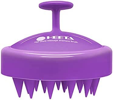 Hair Shampoo Brush, HEETA Scalp Care Hair Brush with Soft Silicone Scalp Massager (Purple) | Amazon (US)
