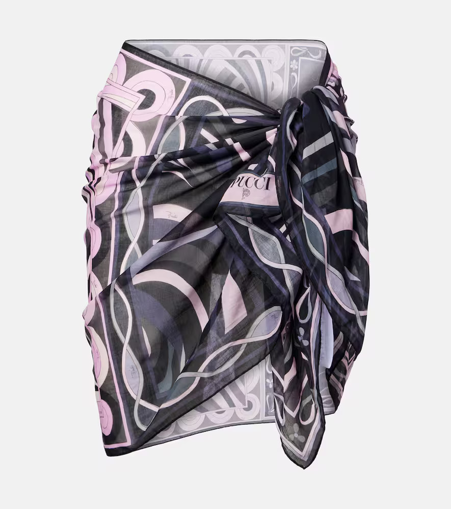 Pucci Iride semi-sheer cotton beach cover-up | Mytheresa (US/CA)