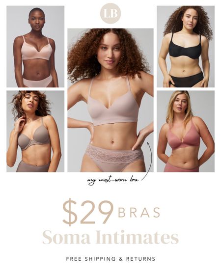 Soma’s Famous $29 Bra Event happening 5/16-5/20. Free shipping & returns, excludes strapless, Bodify, and National Brands

#LTKSaleAlert