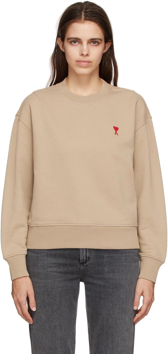 Beige Ami de Cœur Sweatshirt | SSENSE