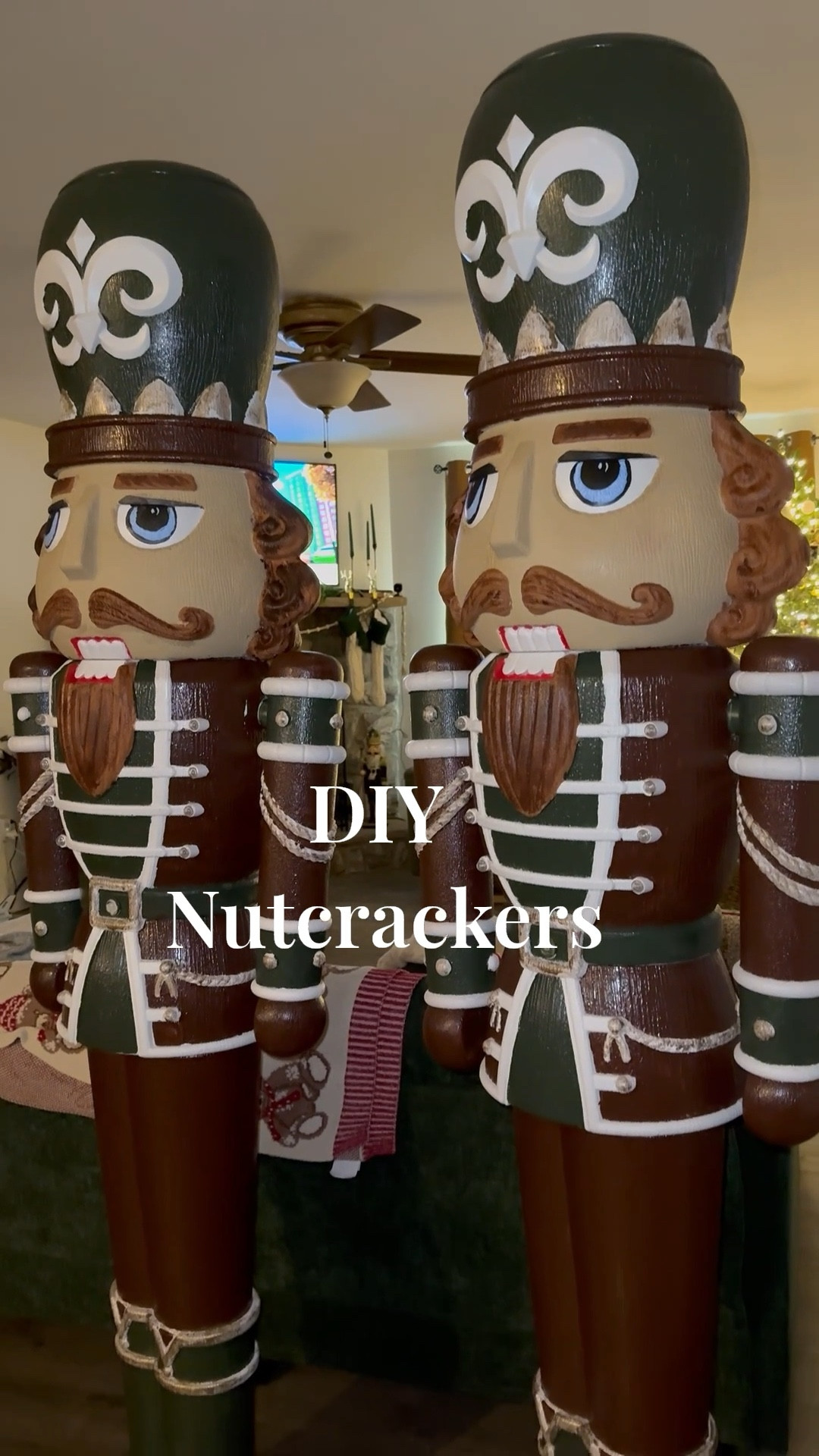Finally painted my 6 foot nutcrackers for the front entryway exterior. I’m so proud of myself 🎁 

Walmart decor / Walmart finds / nutcracker decor / DIY decor / DIY nutcrackers 

#LTKHome #LTKHoliday #LTKSeasonal