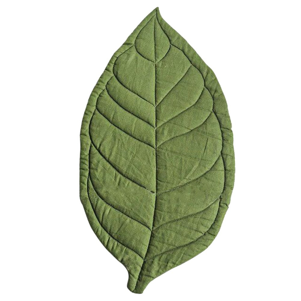 BYyushop Newborn Baby Leaf Shape Soft Crawling Carpet Baby Play Mat Kid's Room Decoration - Green | Amazon (US)