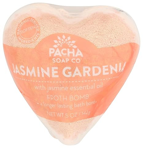 Pacha Soap Jasmine Gardenia Heart Froth Bomb, 5 Oz | Amazon (US)