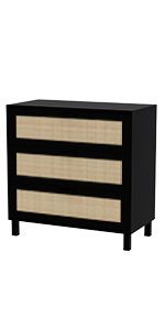 Amazon.com: 3 Drawer Dresser, CREATIVELAND Oxford Rattan Chest of Drawers End Cabinets Storage Co... | Amazon (US)